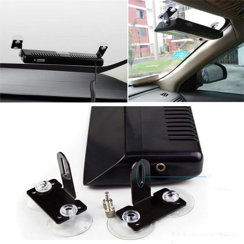 XTAUTO LED Emergency Strobe Light 12V Windshield Dash Dashboard Interior Flash Safety Lamp Hazard Warning Light Bar for Car Truck Vehicle w/Suction Cups Amber White White Amber - Image 4